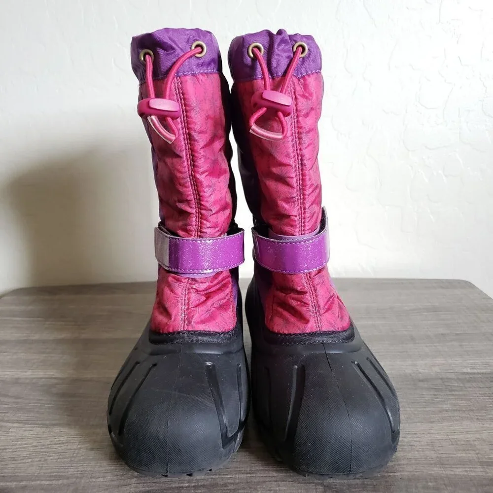 Sorel x Disney Flurry Frozen 2 Anna Snow Boot Purple/Pink/Black Size Big Girls 4